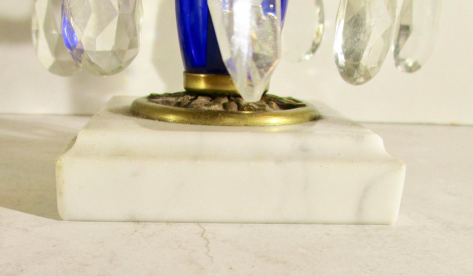Swedish Girondals MCM With Blue and Clear Crystals - A Pair of 2 - 2