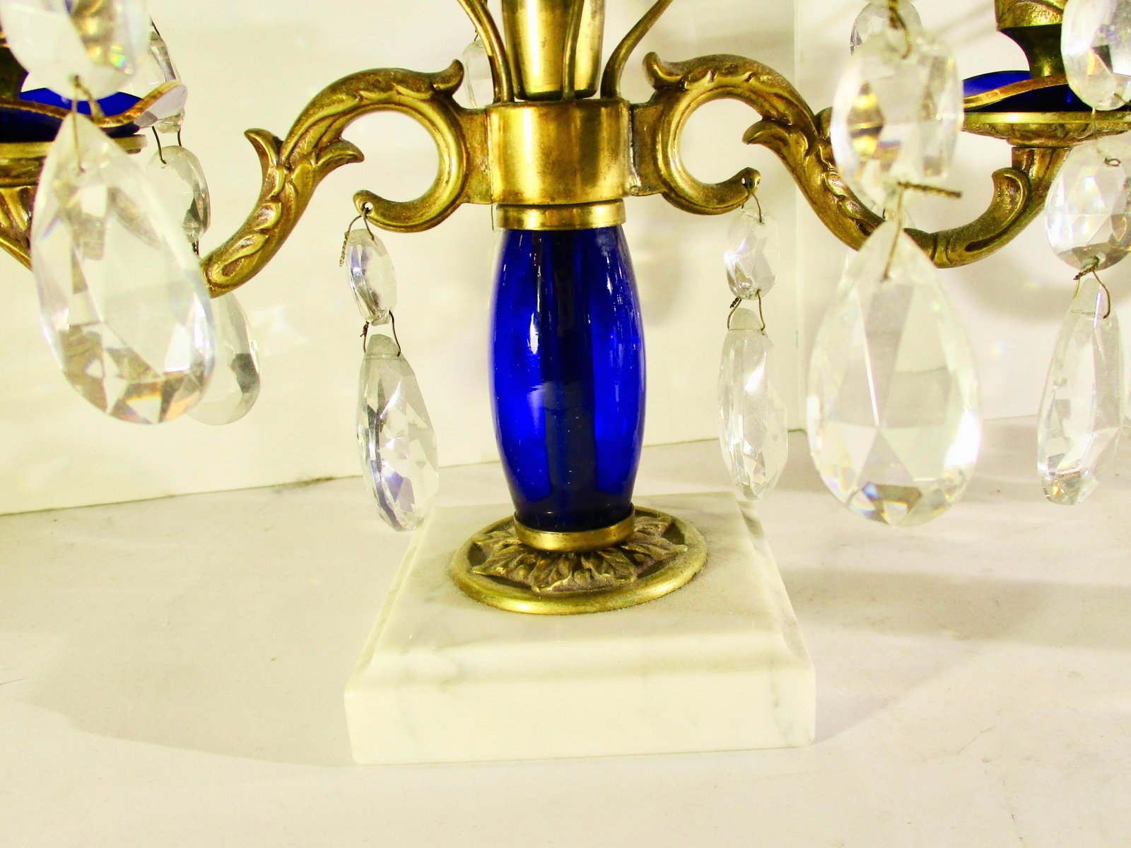Swedish Girondals MCM With Blue and Clear Crystals - A Pair of 2 - 6