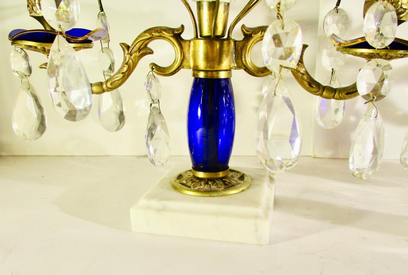 Swedish Girondals MCM With Blue and Clear Crystals - A Pair of 2 - 7