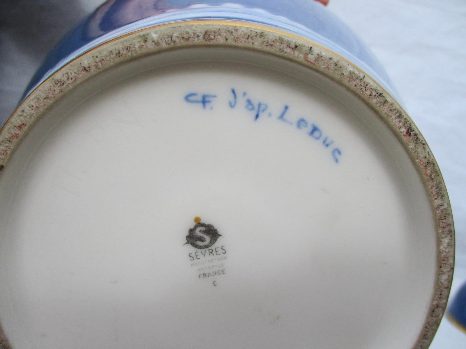 Art Deco Sevres Porcelain Large GingerJar Signed by Artist Leduc 1920s - 9