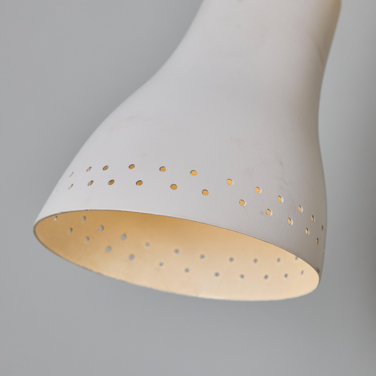 1950s Stilux Milano White Perforated Double Shade Wall Lamp - 14