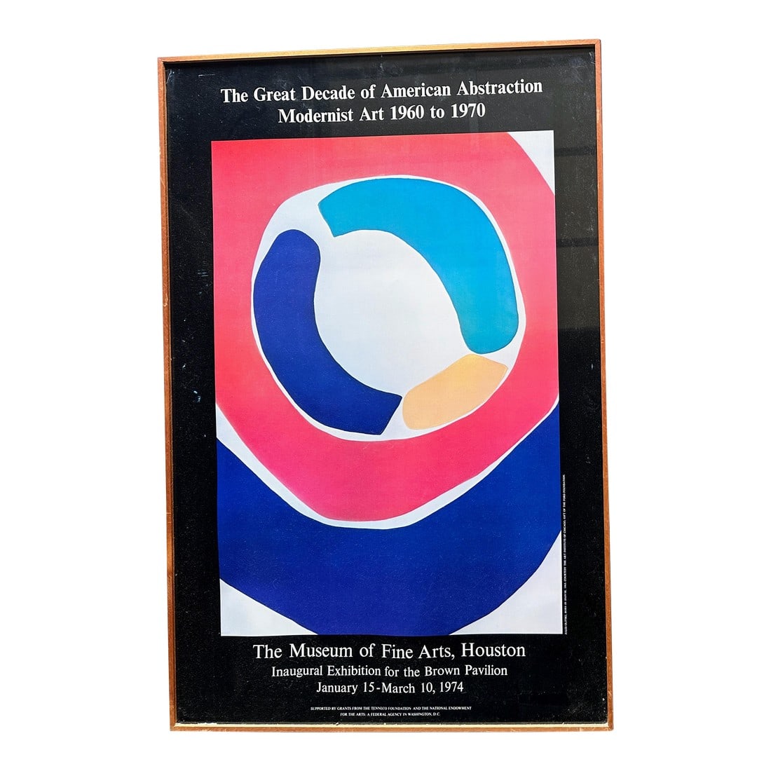 1970s Original Poster Jules Olitski "Born in Snowsk" From Abstraction Modernist Art Exhibition: Original Poster featuring Jules Olitski "Born in Snowsk" 1963. Poster is from the Art Exhibition of the Great Decade of American Abstraction Modernist Art 1960 to 1970. Poster reads - "The Great