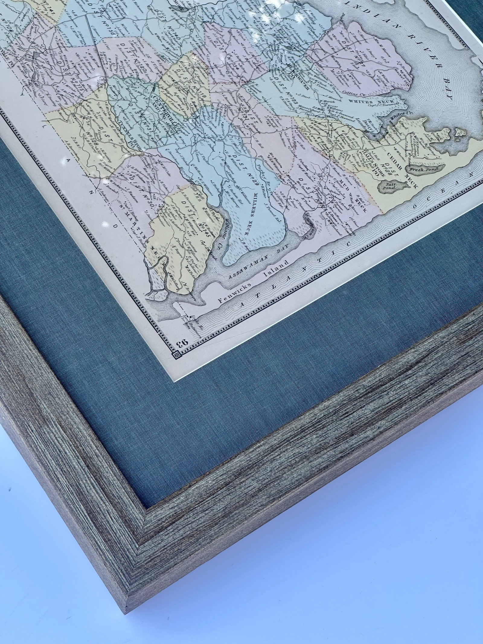Baltimore Hundred in Sussex County, Delaware, Print From Beer's & Pomeroy, Framed - 6