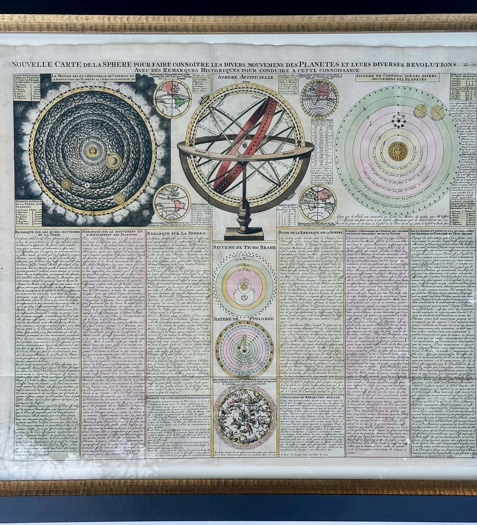 Celestial Chart, Spheres & Astronomy of the Sun, Planet, and Moon Orbits by Henri Abraham Chatelain, - 4