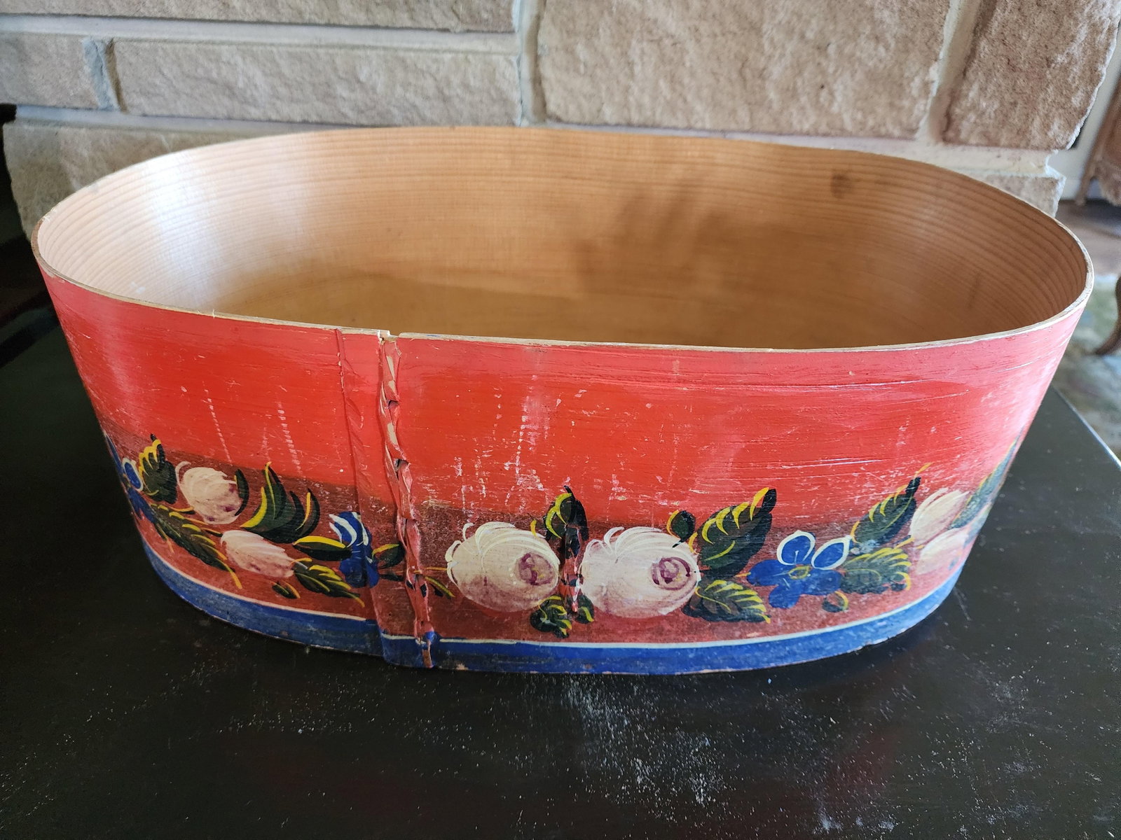 Beautiful Handmade and Hand Painted German Wedding Box Dated 1897 - 5
