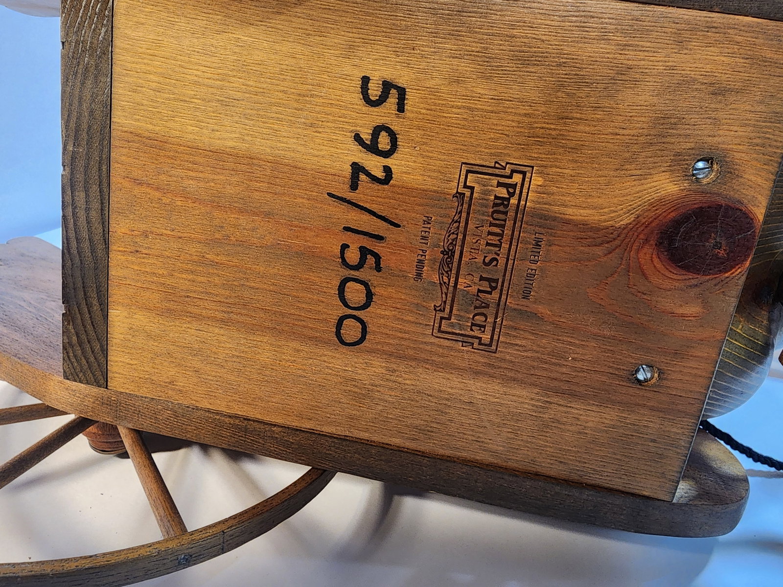 Hand Carved Wood Goose Wagon by Pruitt"s Place - 9