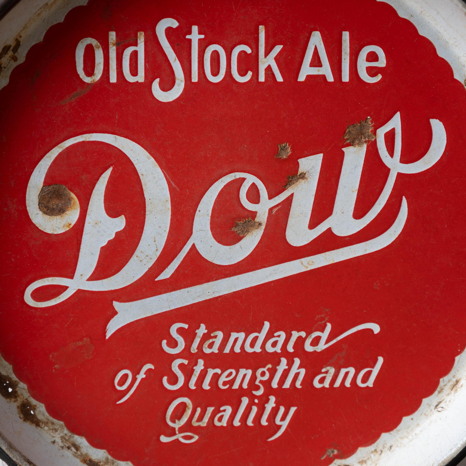 Dow Old Stock Ale Porcelain Beer Tray, Montreal Canada, c.1940 - 3