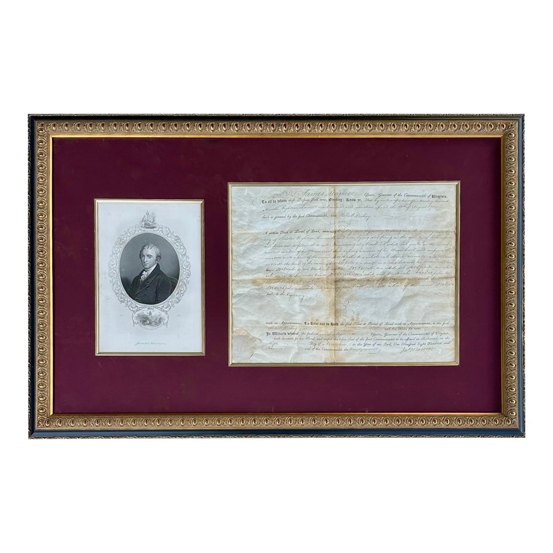 James Monroe Signed Virginia Governor Land Grant Autograph Document, c.1800 "” Rockingham (1 of 6)