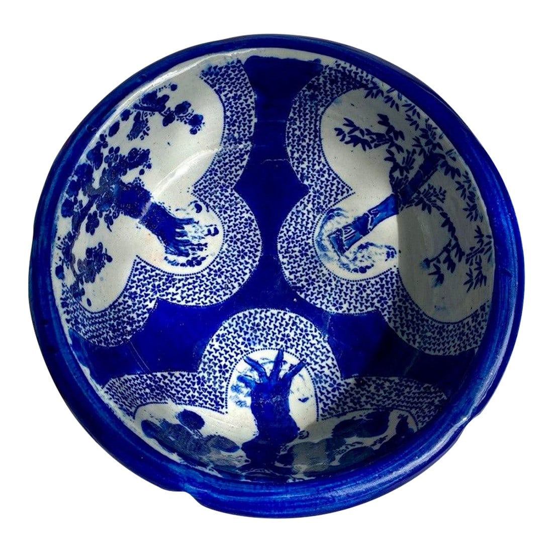 19th Century Japanese Imari Porcelain Wash Basin With Sho-Chiku-Bai Motif: A rare and beautifully proportioned 19th-century Japanese Imari porcelain wash basin; also known as a "Mizusashi-Style Basin" dating to the late Edo / early Meiji period (circa 1850–1880). This