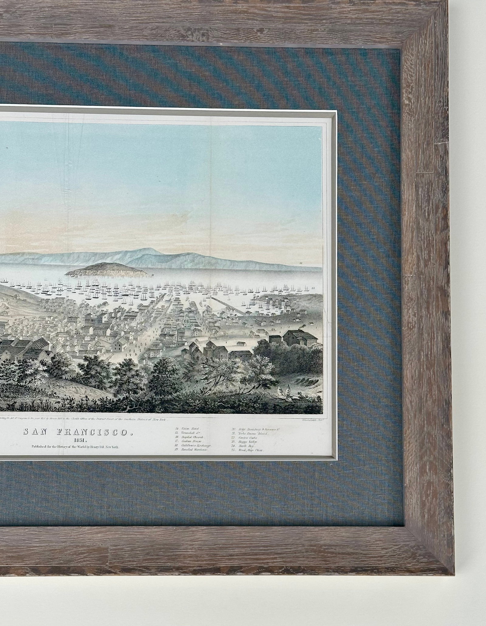 San Francisco Original Lithograph by T. Sinclair, 1851, Framed - 4