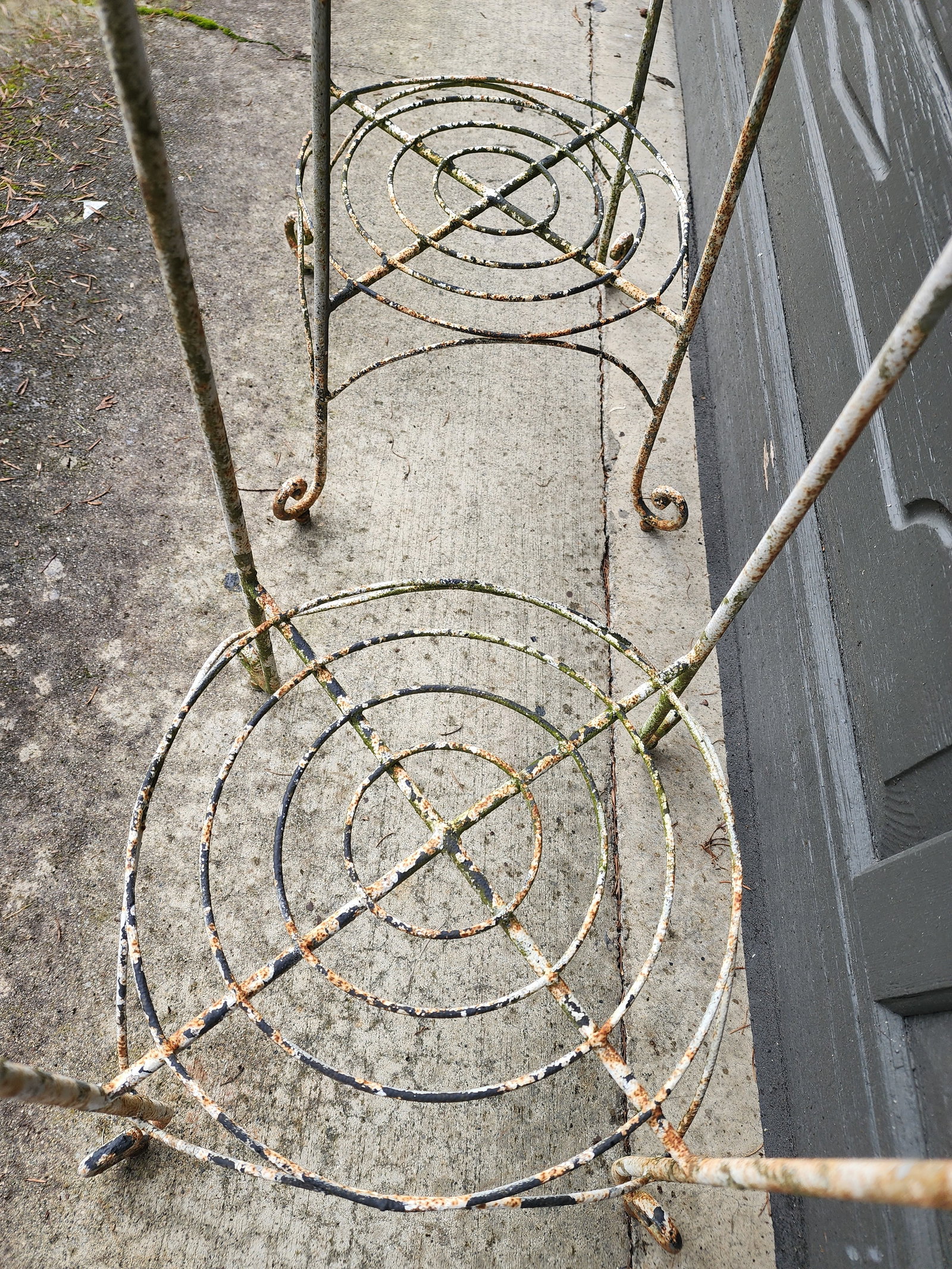 Pair of Antique French Iron Wire Flowerpot Stands Jardinieres, - 8