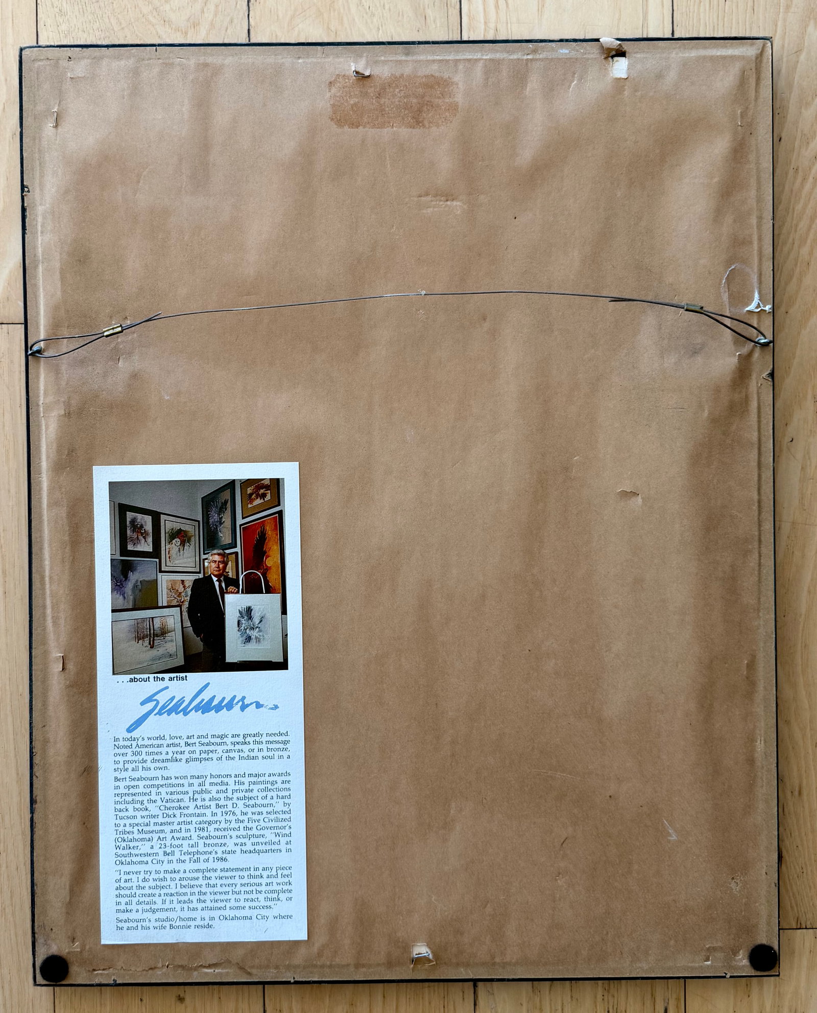 Bert Seabourn Signed Limited Edition Print 456/1000 Native Art 1983 - 8