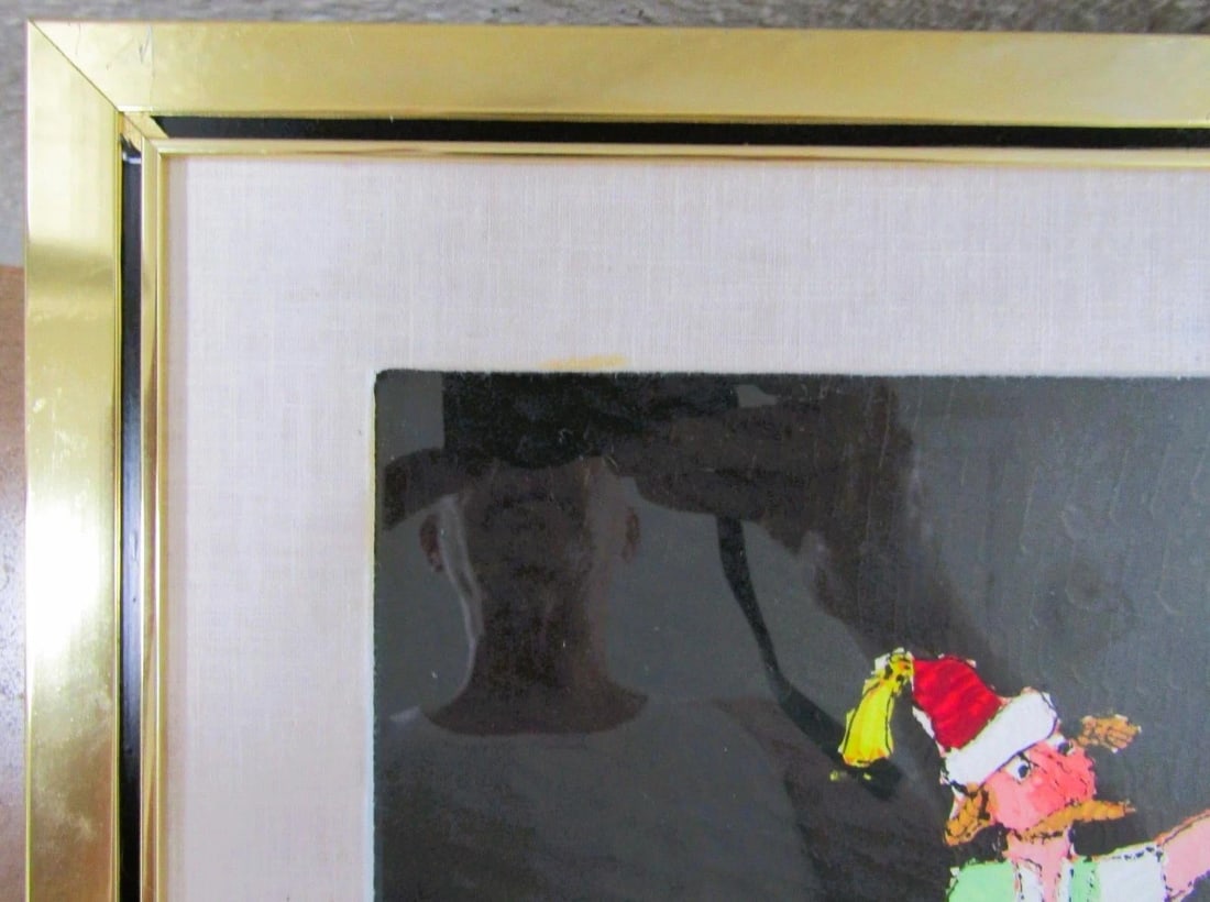 1960s Lithograph Print by Jovan Obican Titled "Jewish Wedding" Framed Signed - 9