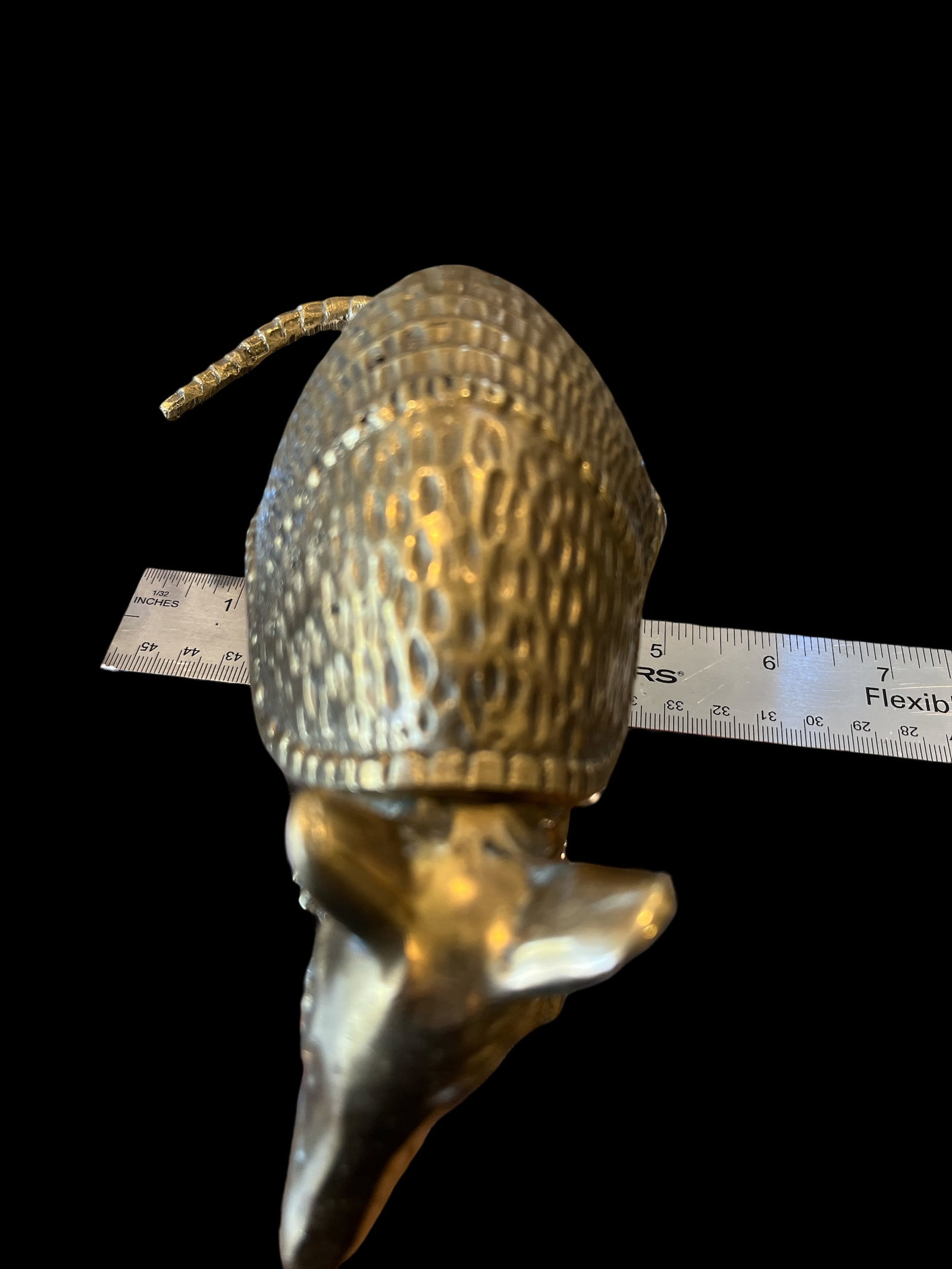 Pair of Vintage Solid Brass Armadillo Sculptures "” 1970s Hollywood Regency - 8