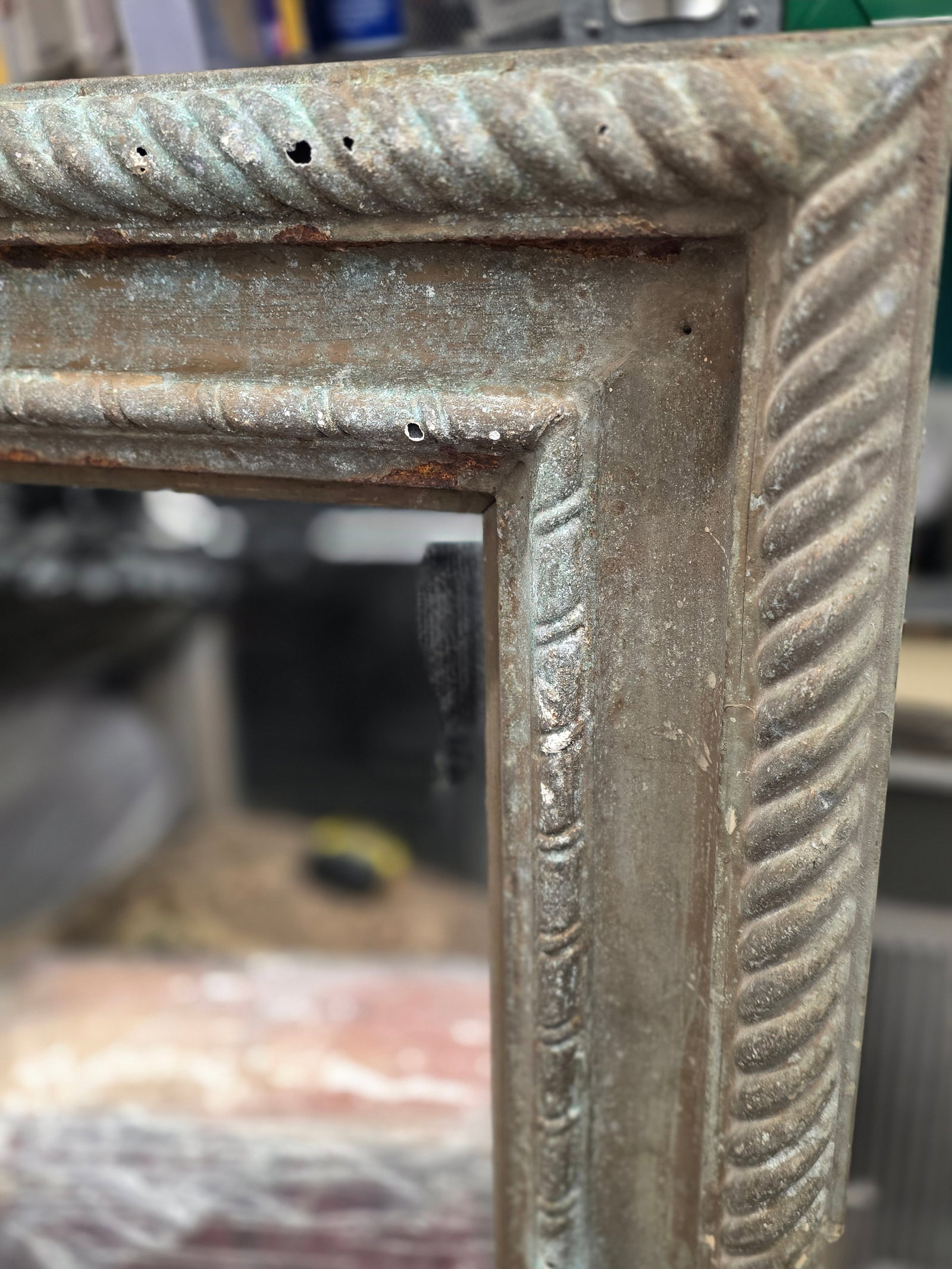 Enormous Vintage Copper Mirror - 3