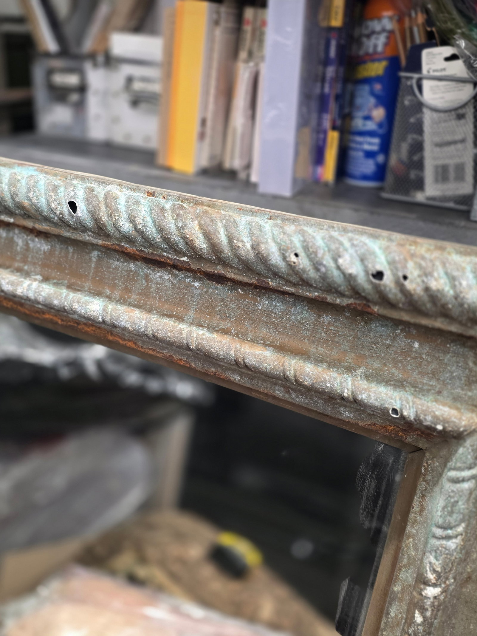 Enormous Vintage Copper Mirror - 4