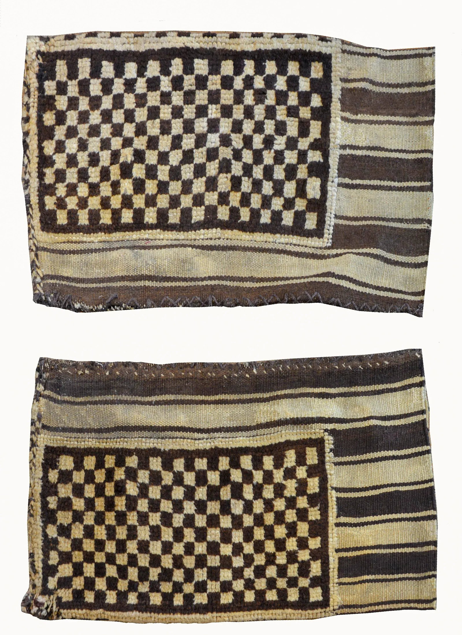 Bold Early 20th Century Gabbeh Grain Bags- a Pair - 10