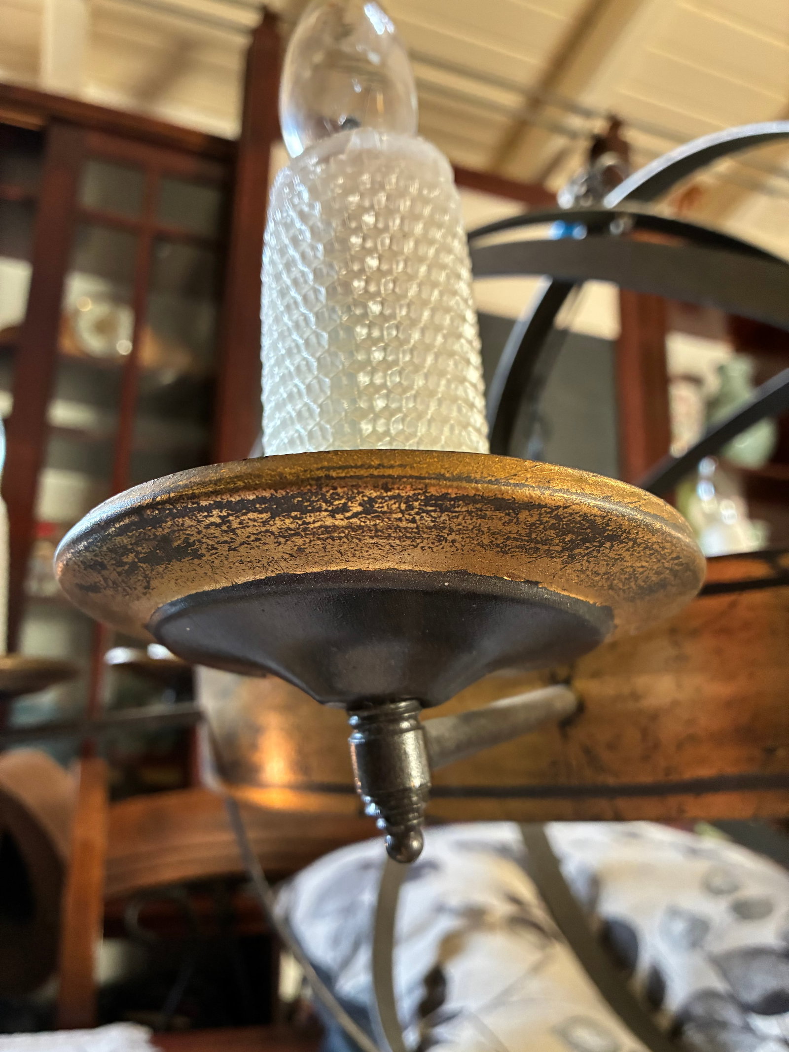 Mid 20th Century Metal Armillary Sphere Chandelier - 2