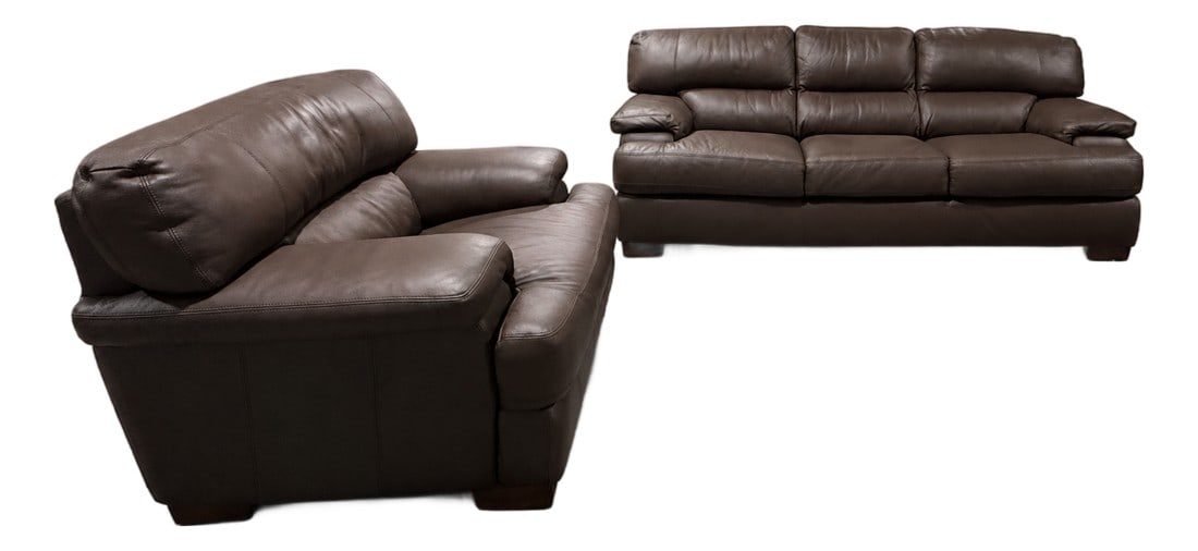 Leather Lounge Set "” Studio Edition: A refined balance between comfort and structure, this chocolate-toned leather lounge set represents LOOM's studio-driven approach to collectible seating. The design emphasizes strong horizontal