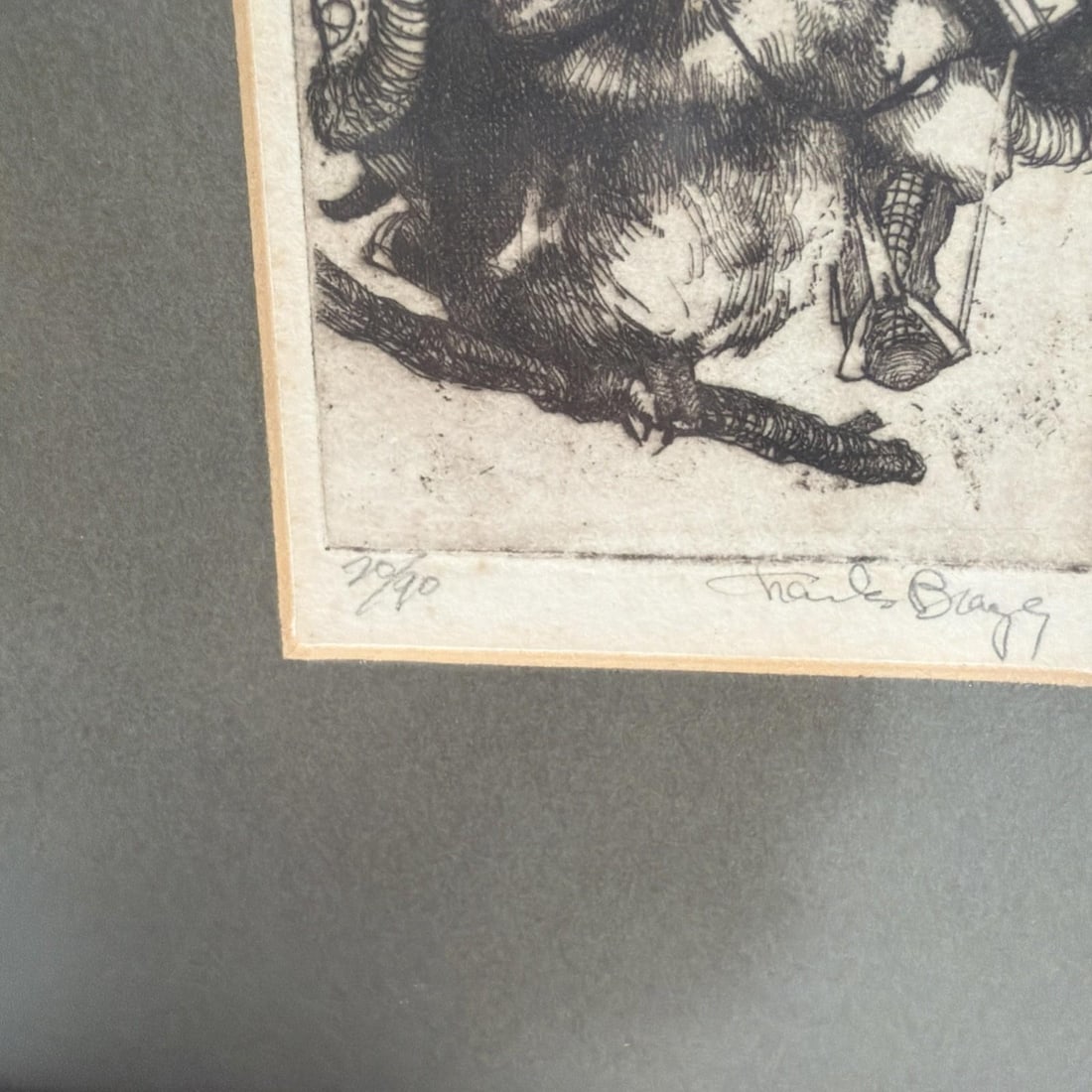 1970s Charles Bragg Signed Etching Owl General 20/90 Framed Limited Edition - 3