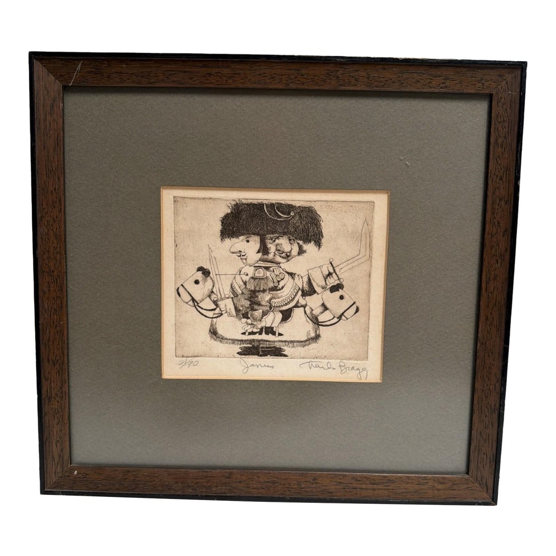 1970s Charles Bragg "Janus" 21/90 Signed Lithograph Framed (1 of 8)