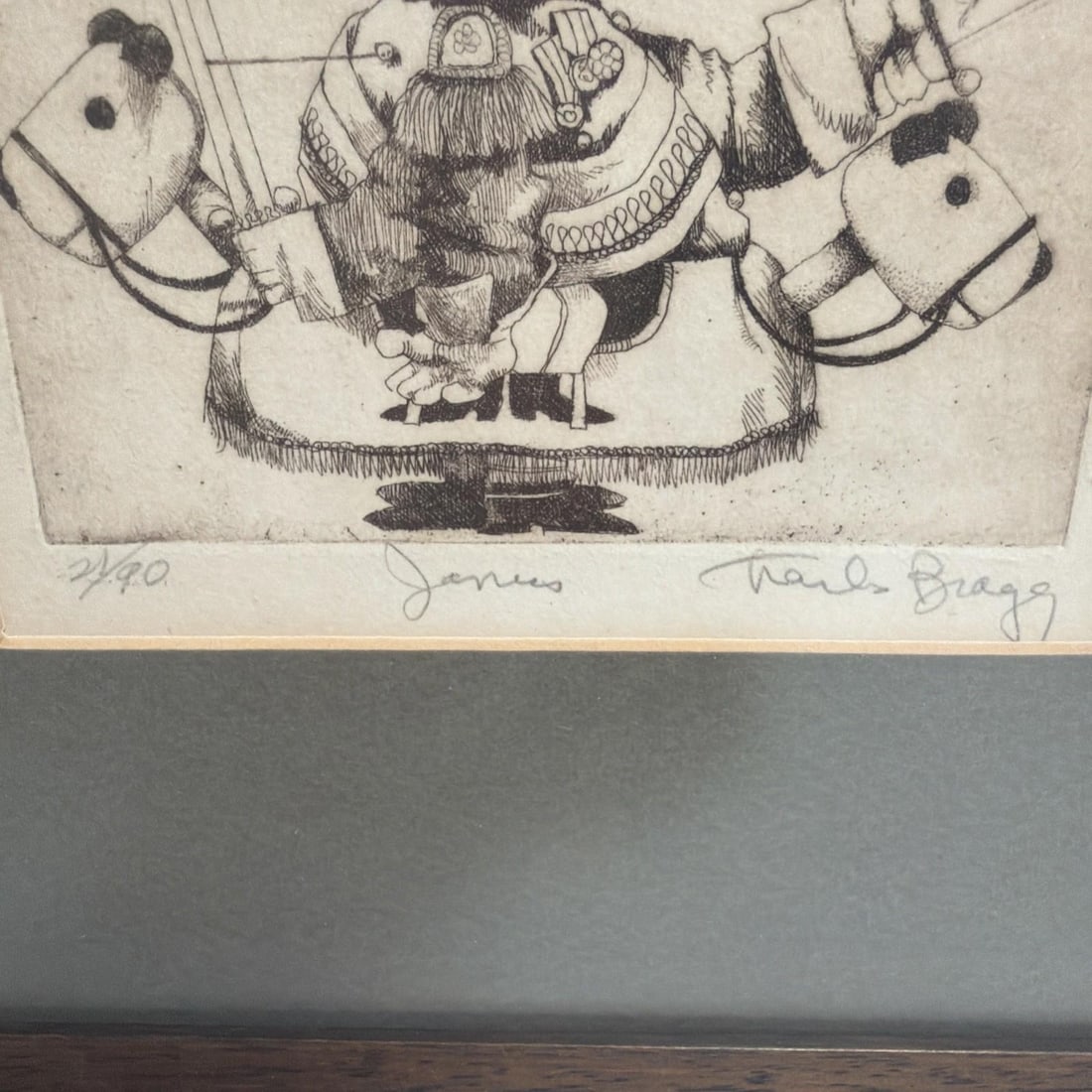 1970s Charles Bragg "Janus" 21/90 Signed Lithograph Framed - 3