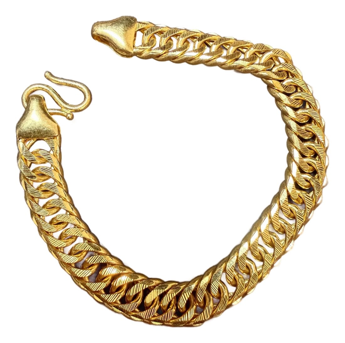 Link 24 Karat Pure Yellow Gold Solid Bracelet, 73 Gm, Unisex , 8 Inch (1 of 12)