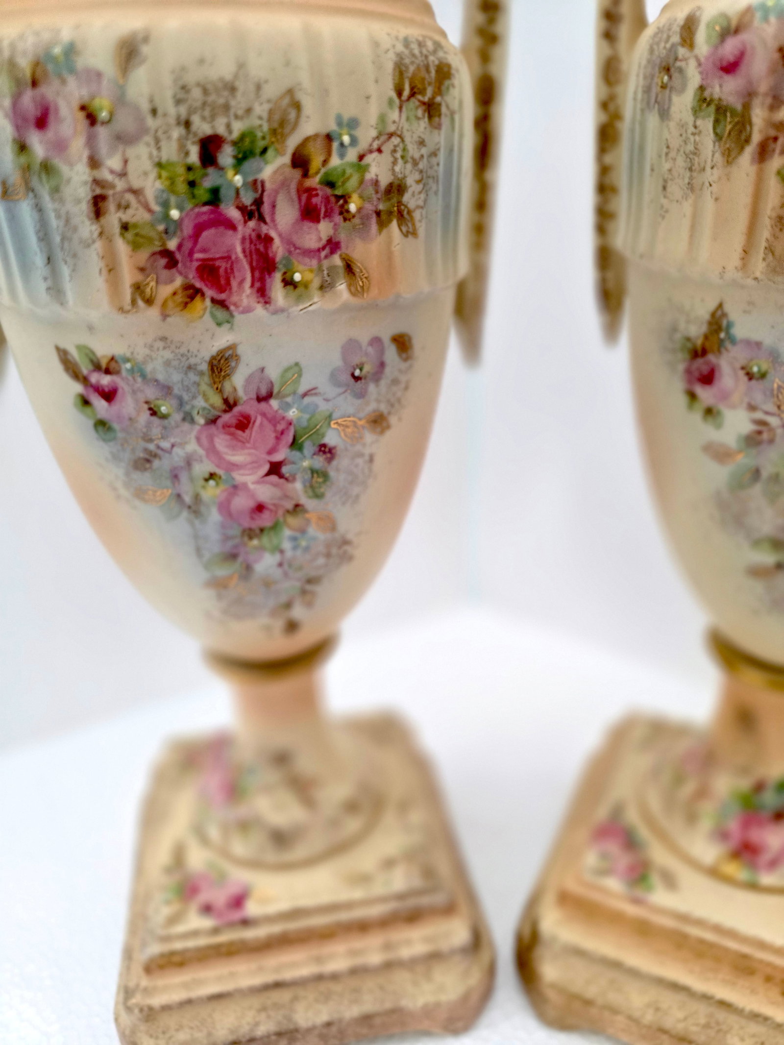 Pair of Antique French Sevres-Style Porcelain Vases - 4
