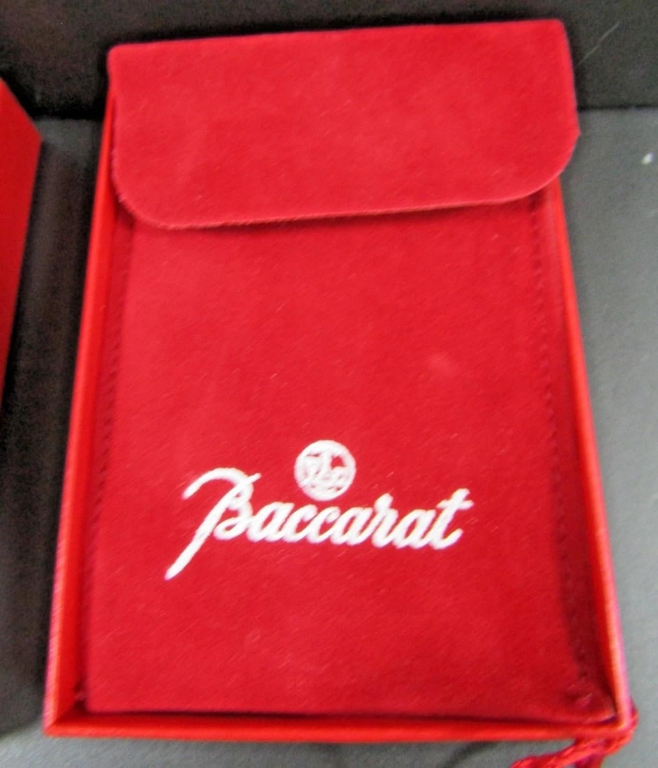 Baccarat Crystal Boxed Christmas Ornaments 1985, 1987, 1988, 1989, 1995, 1998 - 9