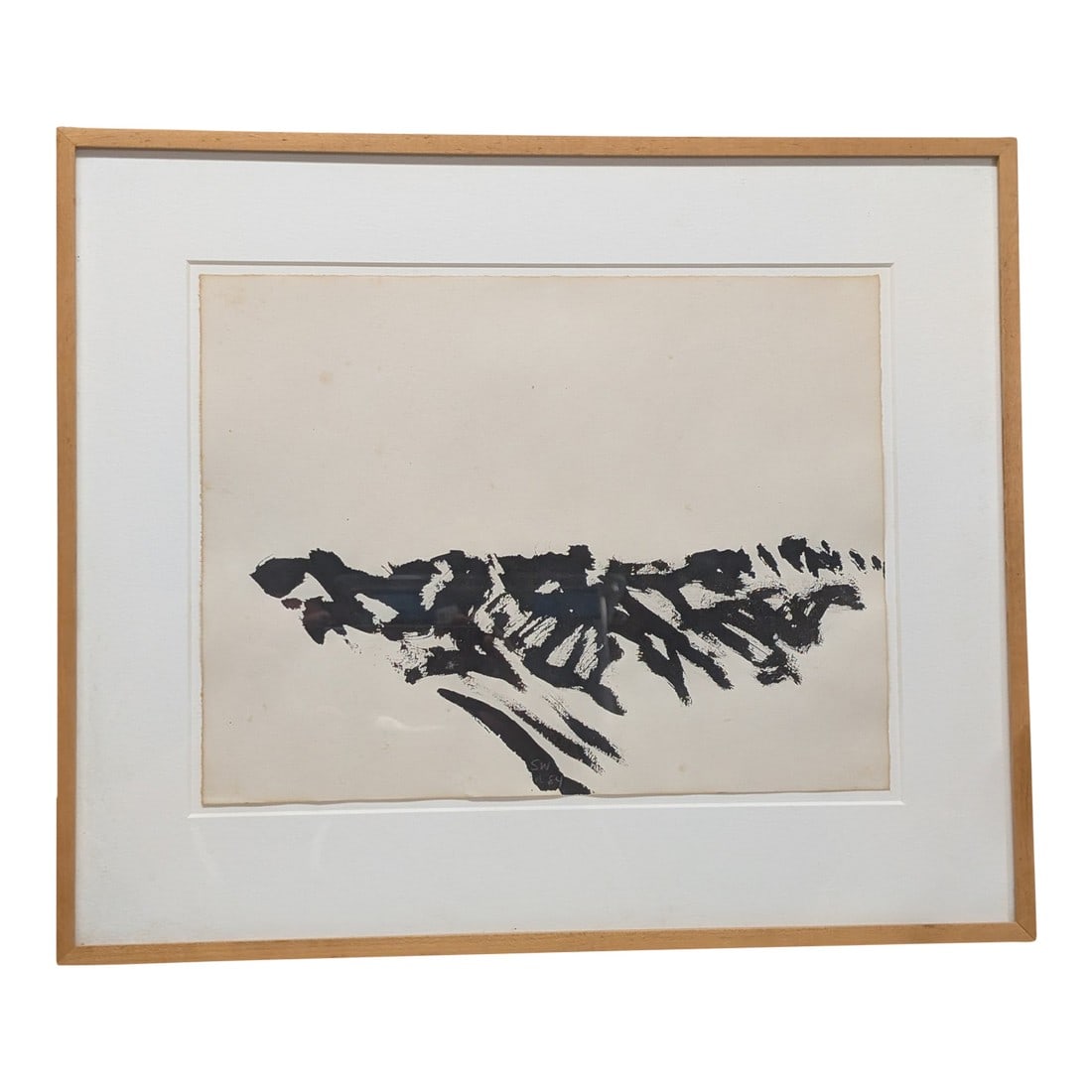 1980s "Untitled" Landscape Study - Sandy Walker, Brush & Ink on Paper: 1984 "Untitled" Landscape Study - Sandy Walker, Brush & Ink on Paper. From the Robert Dance Old Master Paintings and Drawings gallery in New York. Art measures 9 1/2 by 12 1/2", frame is 14 3/4 by 17