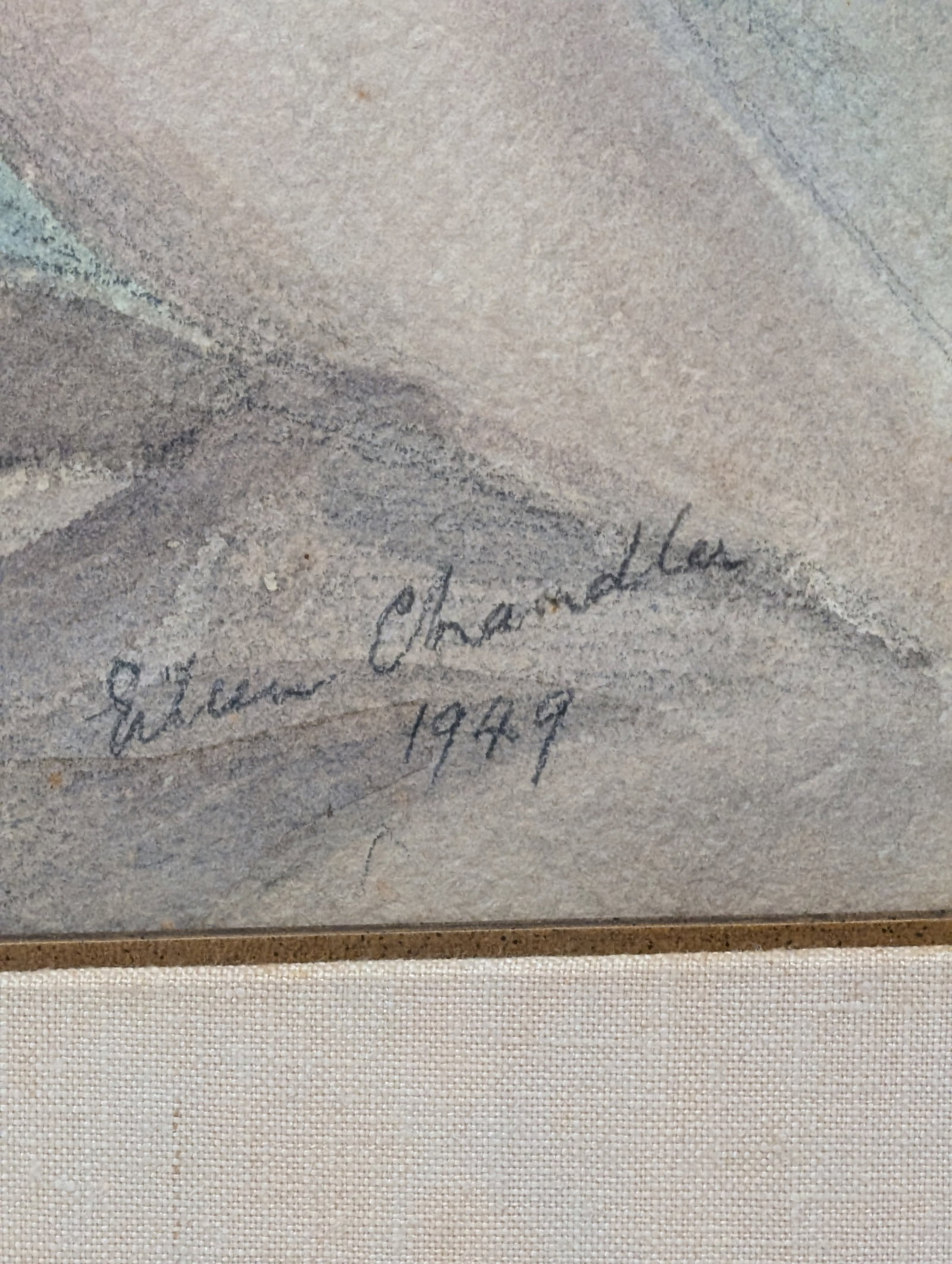 1940s "Portrait of a Young Boy" Watercolor on Paper by Eileen Chandler - 3