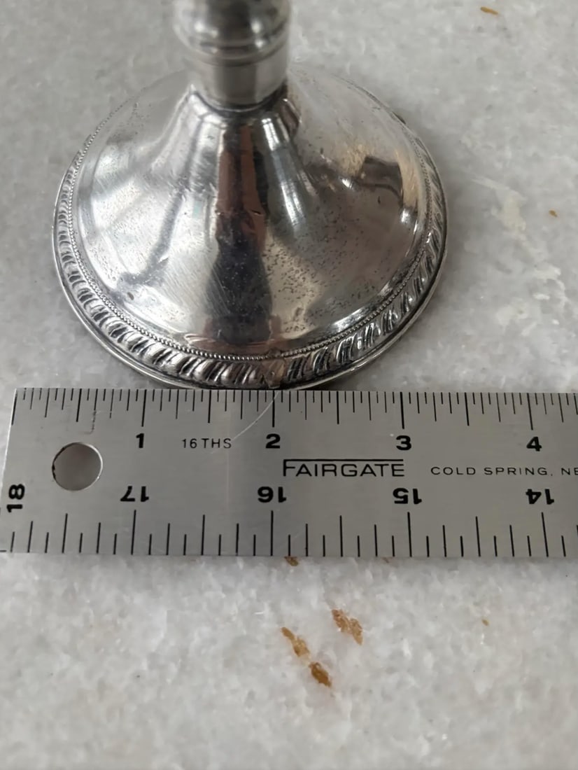 Sterling Silver Antique Duchin Creation Opera Candelabra - Weighted/Stamped - 4