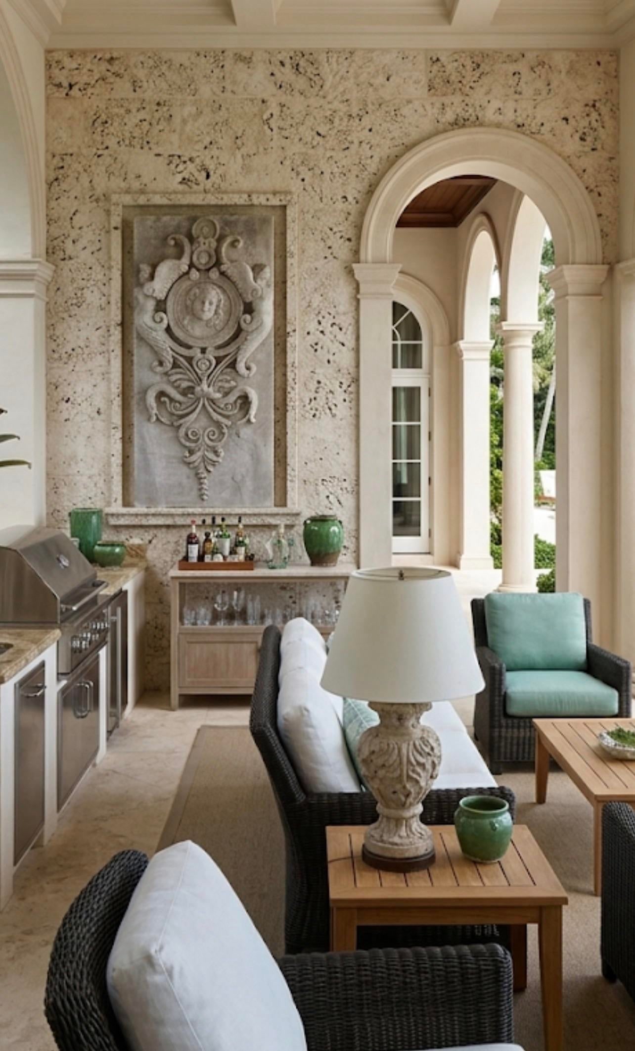 Neoclassical Style Relief-Carved Stone Wall Panel - 10