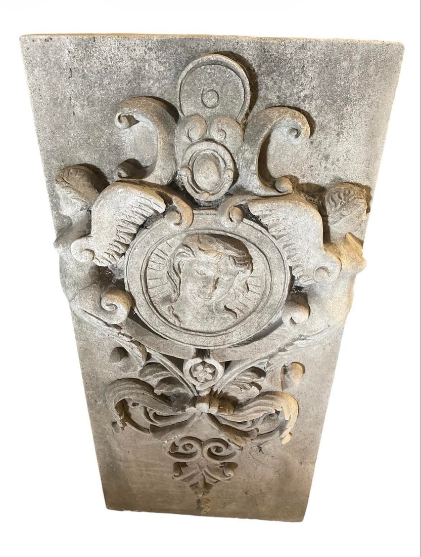 Neoclassical Style Relief-Carved Stone Wall Panel - 4