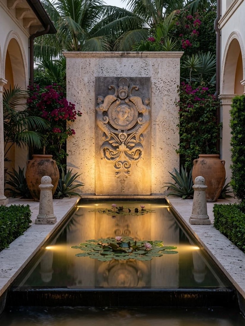 Neoclassical Style Relief-Carved Stone Wall Panel - 5