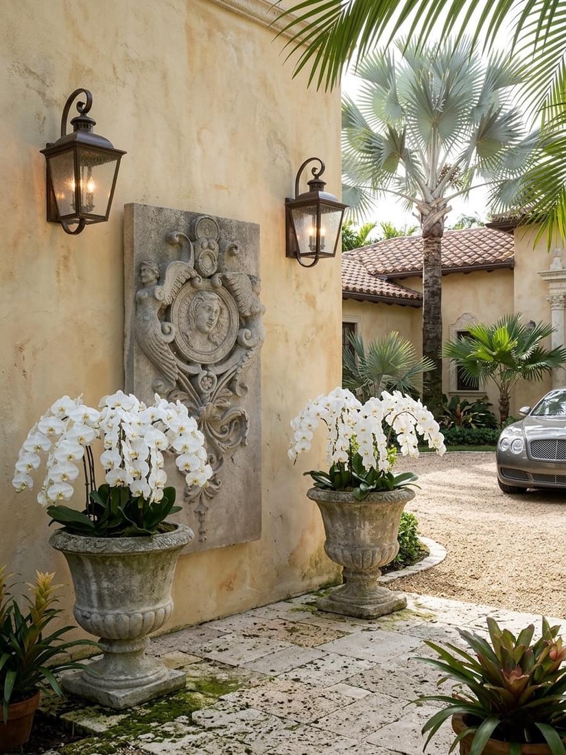 Neoclassical Style Relief-Carved Stone Wall Panel - 7