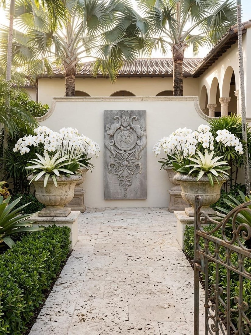Neoclassical Style Relief-Carved Stone Wall Panel - 8