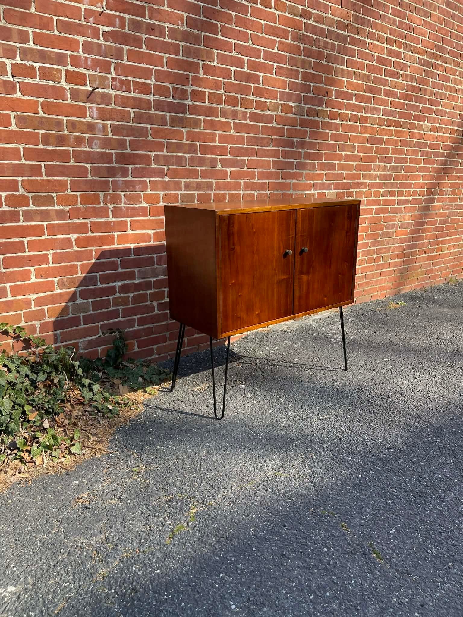1960s Mid Century Danish Style Teak Media & Vinyl Record Cabinet - 2