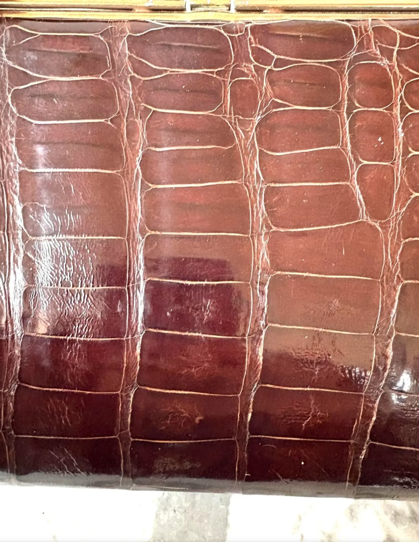 Vintage Leather Faux Corc Handbag - 8