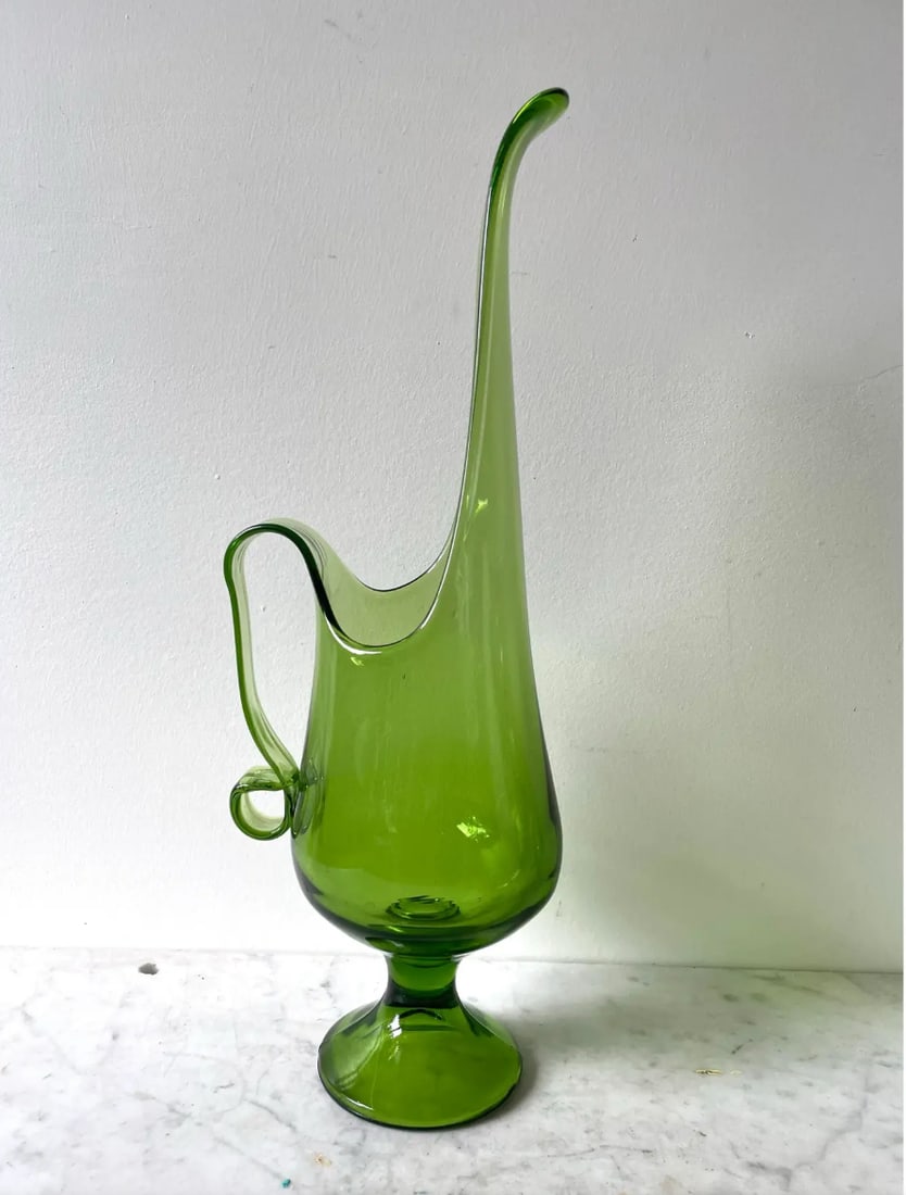 Viking L E Smith Swung Green Pitcher - 2