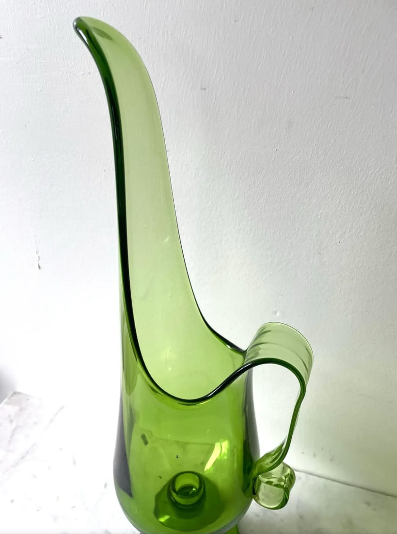 Viking L E Smith Swung Green Pitcher - 3