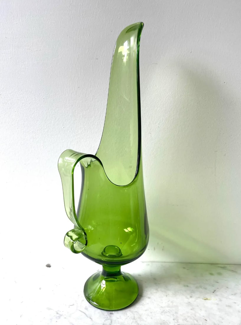 Viking L E Smith Swung Green Pitcher - 4