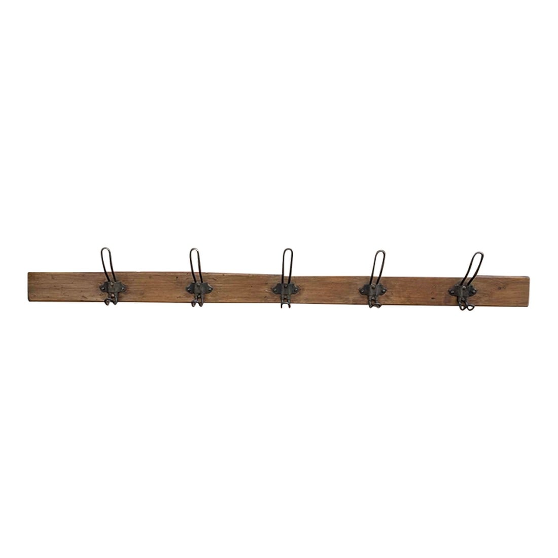 Rustic Pine Coat Hook Rack Rail – Solid Wooden Wall Mounted With Iron Hooks 1900 (1 of 9)