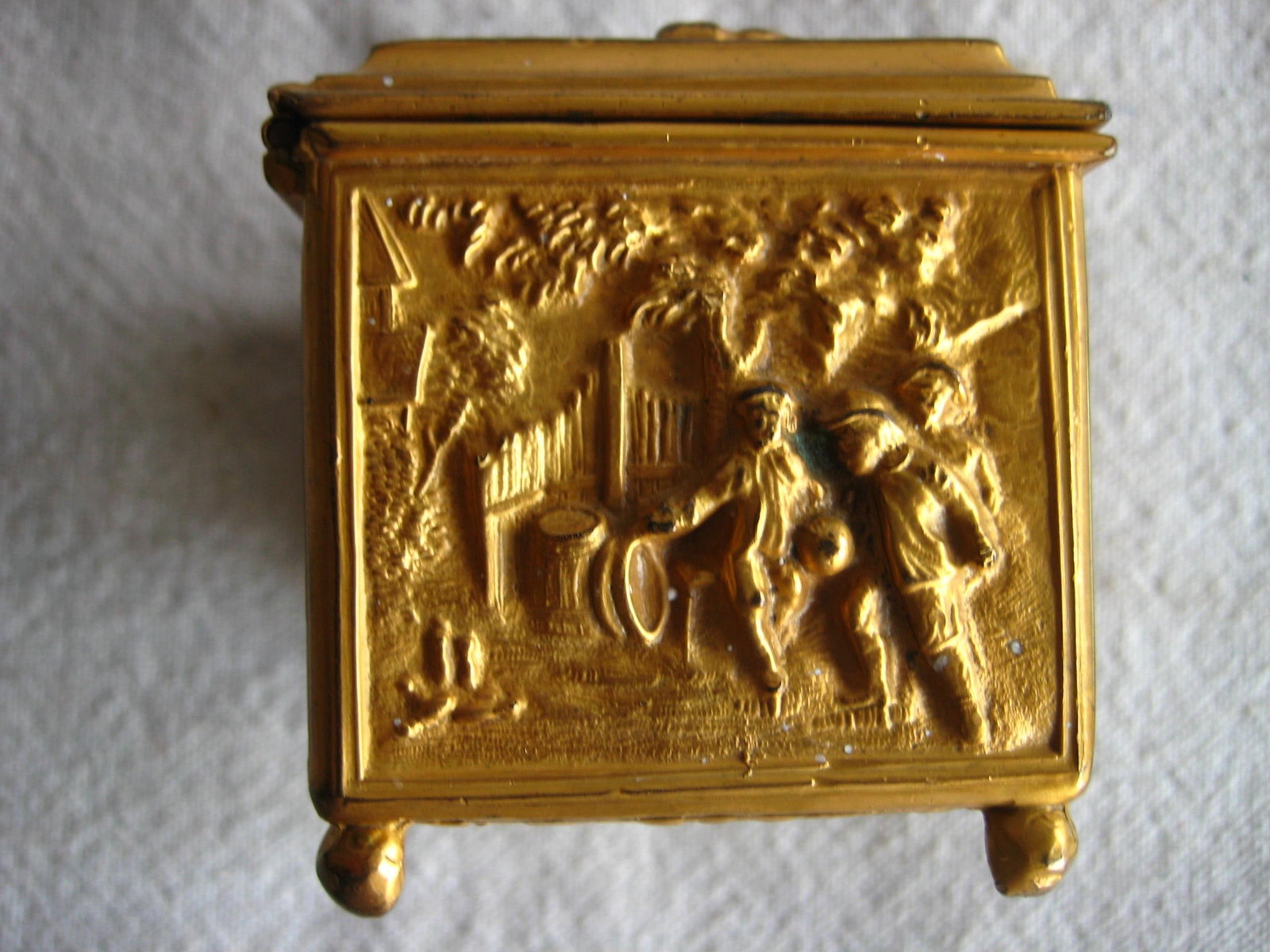 Late 19th Century Gilded Metal Jewelry Box - 8