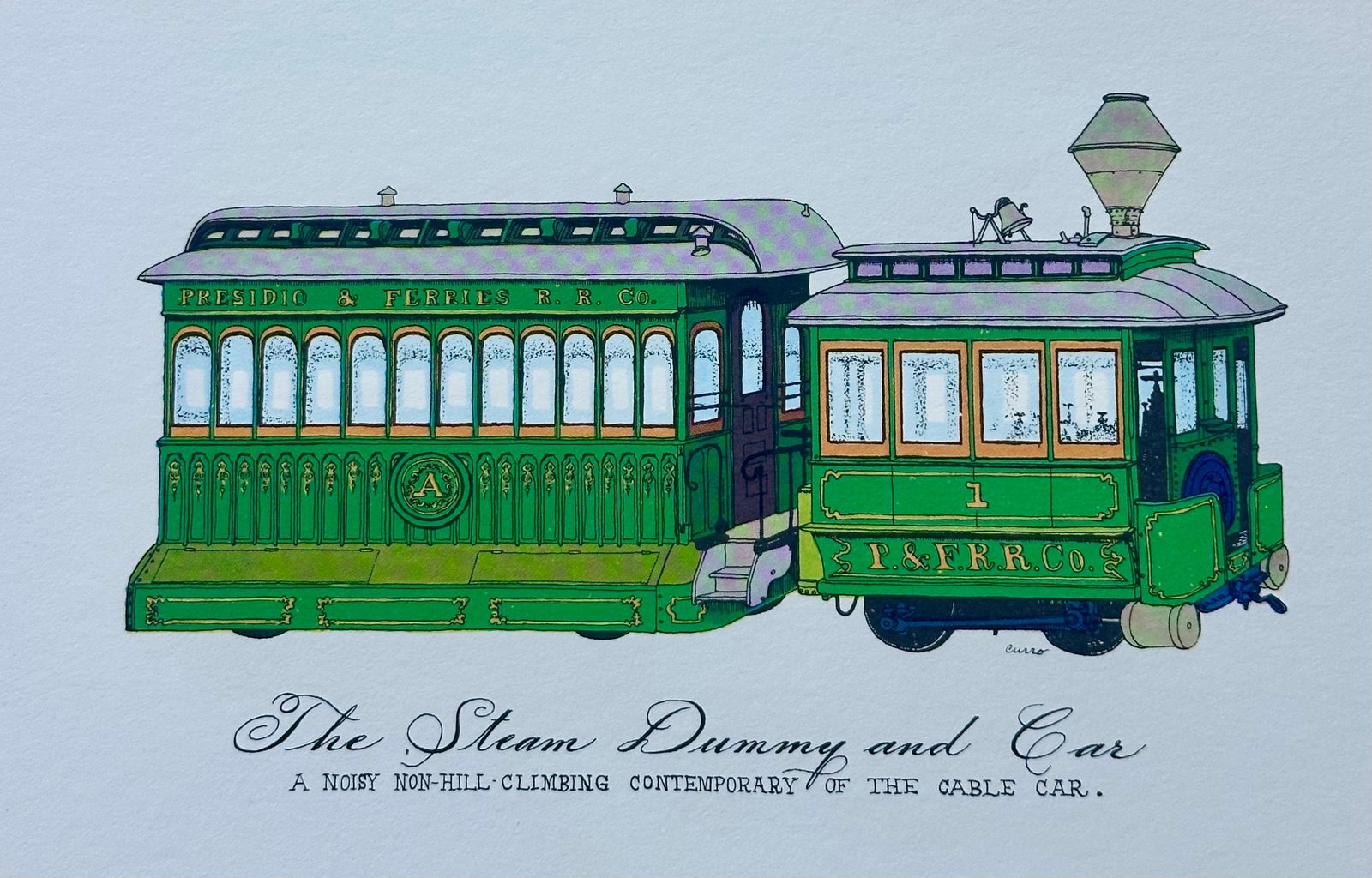 Vintage San Francisco Cable Car & Streetcar Lithograph "” Set of 10 Prints - 6