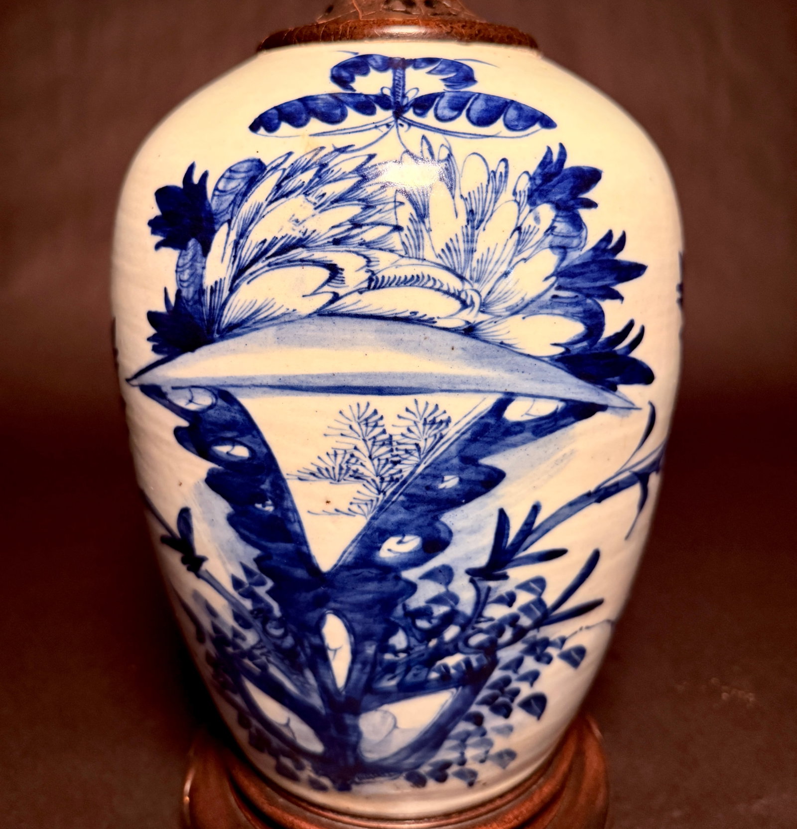 19th Century Chinese Celadon, Blue and White Porcelain Lamp - 2