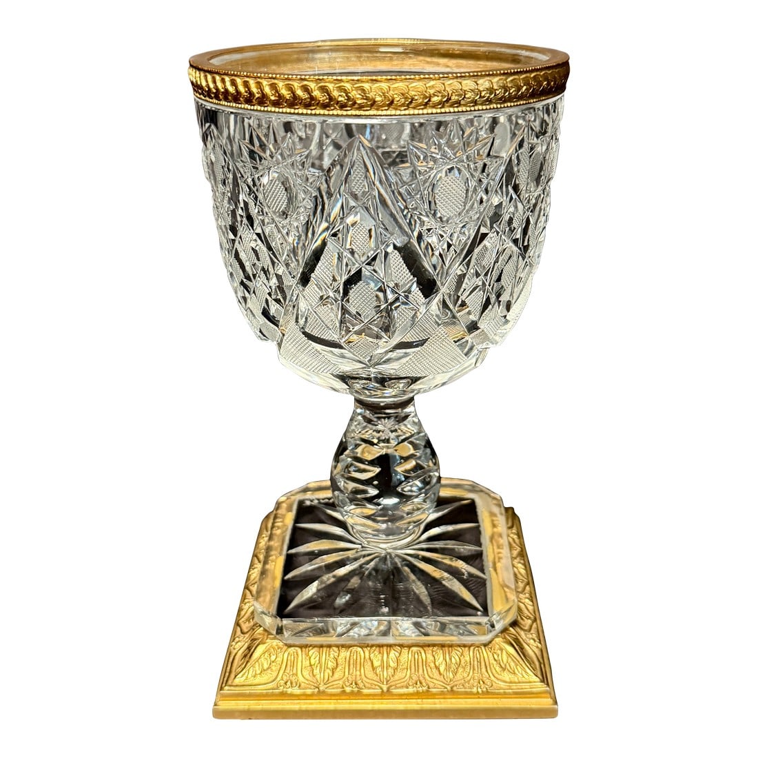 French Cut Crystal and Ormolu Compote (1 of 9)