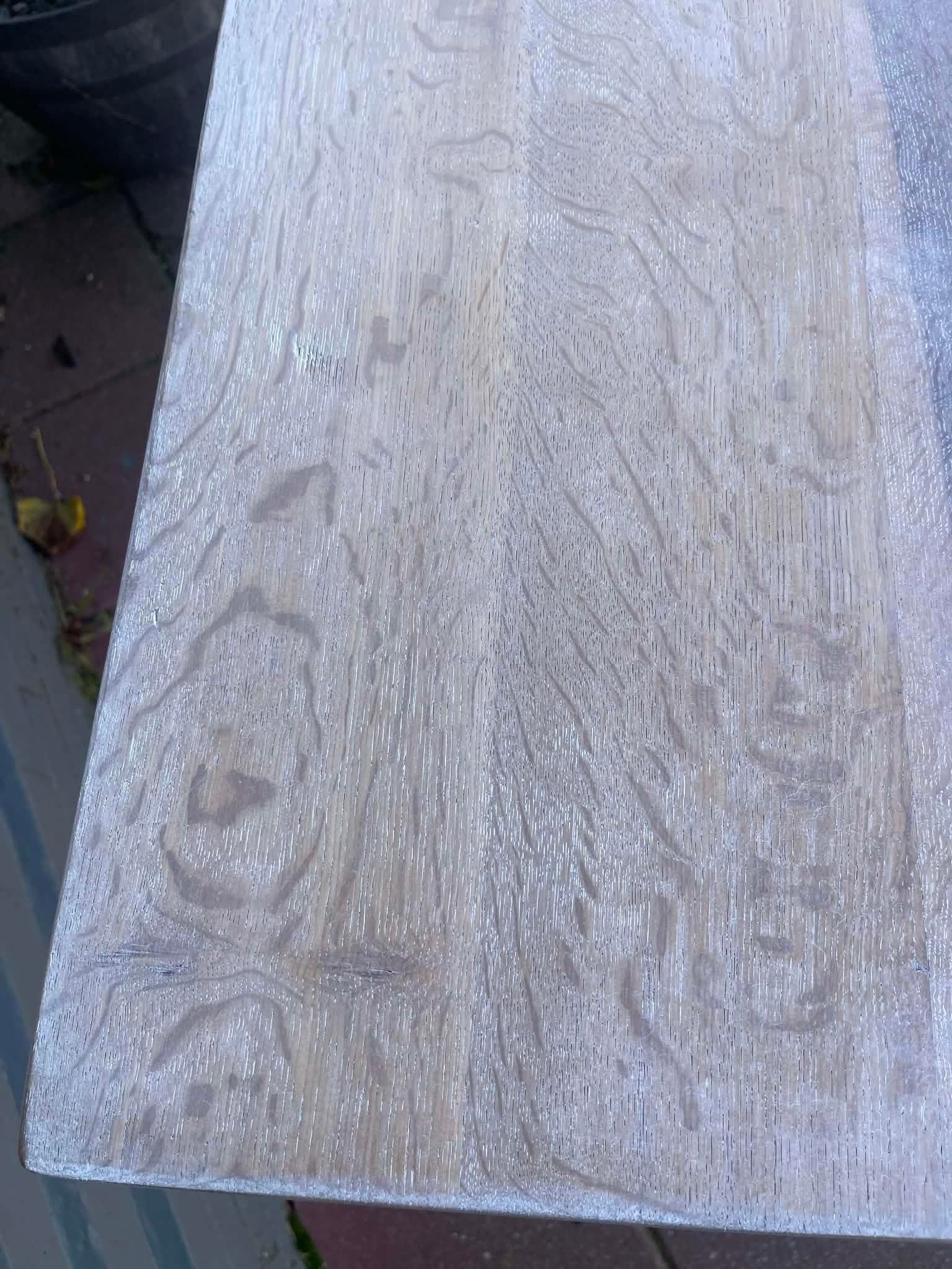 Antique English Solid Oak Kitchen Table 1900 - 15
