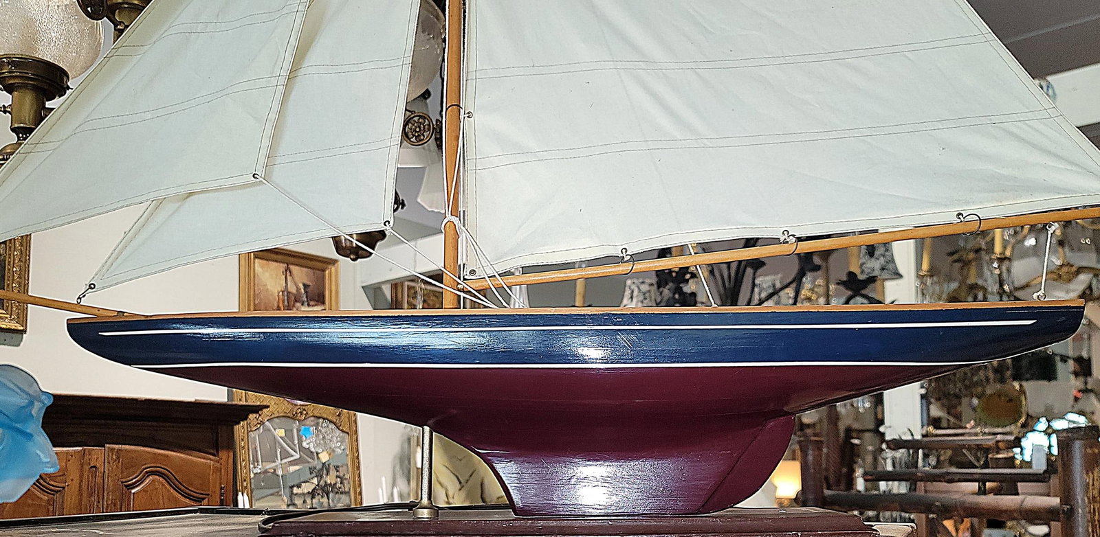 1960s Large Sailboat Model - 4