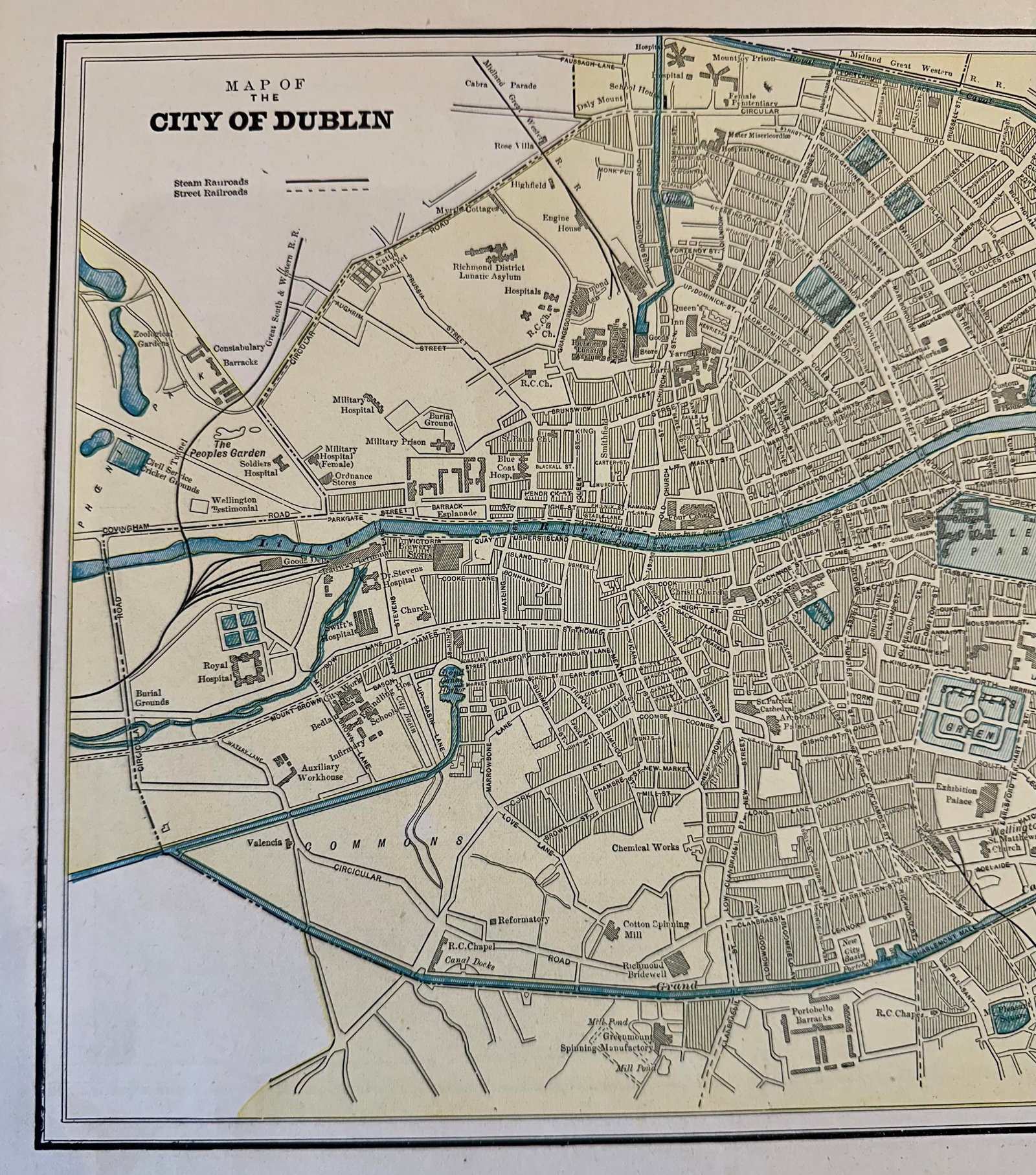 Dublin, Ireland, Original Map by Cram, 1889 - 3